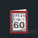 Carte De Remerciements Funny 60th Birthday Speed Limit Thank You Notecard<br><div class="desc">Coordinating Thank you note card for our Grungy Speed Limit sign for a 60th birthday. With a slightly tattered and worn look,  it's just like the birthday guy!</div>