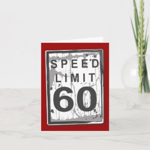 Carte De Remerciements Funny 60th Birthday Speed Limit Thank You Notecard