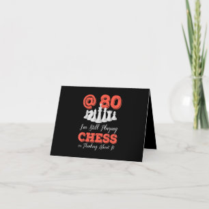 Carte De Remerciements Funny 80th Birthday Poison - 80 Year Old Chess Que
