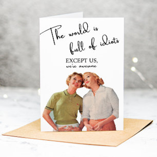 Carte De Remerciements Funny Adulte Best Friends Sarcastic Grey Card