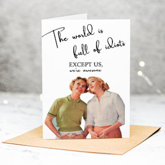 Carte De Remerciements Funny Adulte Best Friends Sarcastic Grey Card