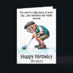 Carte De Remerciements *~* Funny Age Senior AP94 Golfer Birthday Card<br><div class="desc">(Code de recherche AP914pour trouver des articles similaires ) Transfert facile vers d'autres produits Zazzle. Energetiquement Amélioré par Anna Rosa Senior Grand-pa Vieux golfeur Silly Funny Hilarious Humour QUOTE Pas besoin de s'écailler à votre âge... juste embrasser tout le parcours! Funny Golf Birthday Card - PERSONNALISER PERSONNALISER pleinement. NOM, SENTIMENT,...</div>