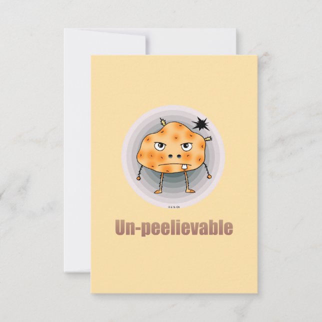 Carte De Remerciements Funny Angry Potato – Un-peelievable Art (Devant)