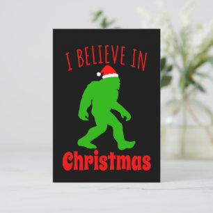 Carte De Remerciements Funny Bigfoot Je Crois En Noël
