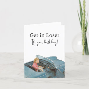 Carte De Remerciements Funny Birthday Retro Grey Card