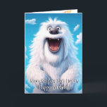 Carte De Remerciements Funny Chien Monster : Sniffy Yeti Birthday<br><div class="desc">Apportez la magie d'anniversaire avec notre carte d'anniversaire Monster! Doté de l'adorable Sniffy the Yeti : plus grand qu'un Saint Bernard, son tireur d'élite peut trouver le plus caché des jardins en os. Conçu avec des couleurs vibrantes et des matériaux de qualité supérieure, il se distingue dans toute pile de...</div>