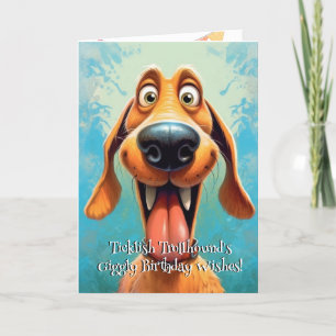 Carte De Remerciements Funny Dog Monster : Anniversaire de Ticklish Troll