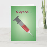 Funny  Injection Happy Nurses Week Thank You Card