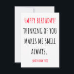 Carte De Remerciements Funny Naughty Happy Birthday Card pour lui et elle<br><div class="desc">Si vous cherchez des idées de cadeaux d'anniversaire drôles, vilains et sales, cette joyeuse carte d'anniversaire vous intéressera sûrement. Ne vous inquiétez pas de ce qu'il faut écrire dans cette carte d'anniversaire car cette carte a déjà un devis ou un message d'anniversaire. Cette carte peut être un cadeau d'anniversaire parfait...</div>