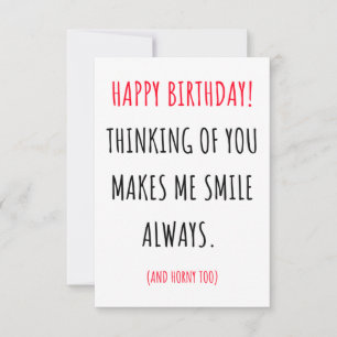 Carte De Remerciements Funny Naughty Happy Birthday Card pour lui et elle