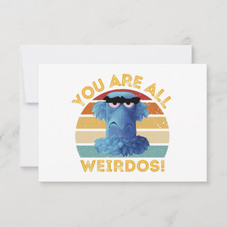 Carte De Remerciements Funny Sam Eagle Vous êtes tous Weirdos Cadeau