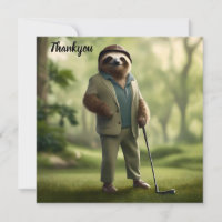 Funny Sloth Golf Player,