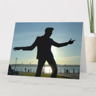 Carte De Remerciements FUNNY THANK 1950's rocker GREETING CARD