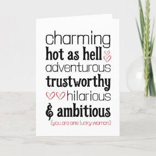 Carte De Remerciements Funny Valentines Day Love Card Pour Elle