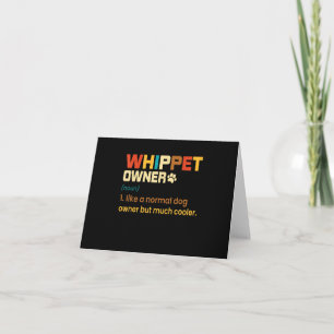 Carte De Remerciements Funny Whippet Vintage Retro Chien Maman Papa Cadea