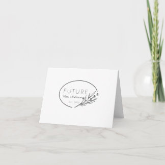 Carte De Remerciements Futur Mme Est. 2026 Mariage personnalisé