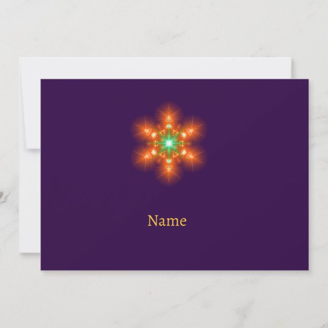 Carte De Remerciements Futuristic Neon Glow Flower Graphic (Devant)