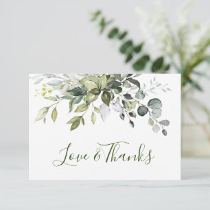 Carte De Remerciements Galerie de eucalyptus aquarelle