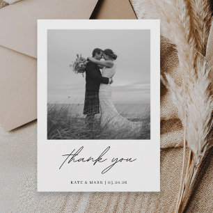 Carte De Remerciements Galerie de photos de mariage avec code QR minimali