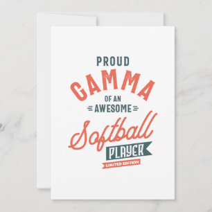 Carte De Remerciements Gamme de femmes d'un joueur de softball Mère's Day