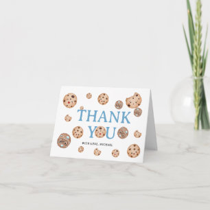 Carte De Remerciements Garçon au cookie sucré Premier anniversaire Pot en
