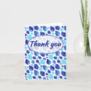 Carte De Remerciements Garçon Baby Shower Motif Ballon Bleu