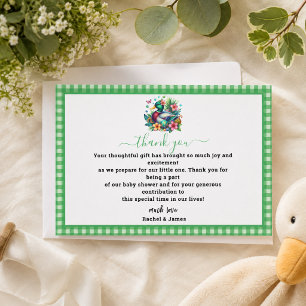Carte De Remerciements garçon premier anniversaire Canard Chanceux Un Aqu
