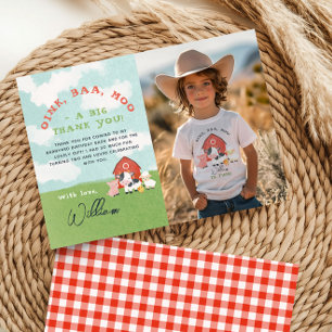 Carte De Remerciements Garçons Ferme Basse-cour Anniversaire Photo