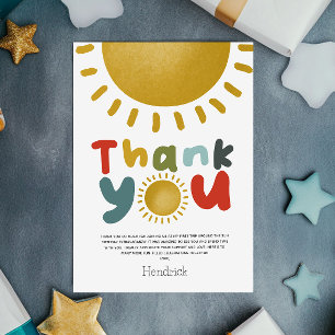 Carte De Remerciements Garçons Premier Voyage Autour Du Soleil