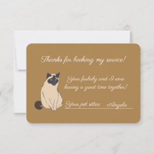 Carte De Remerciements Garde de chat/animé