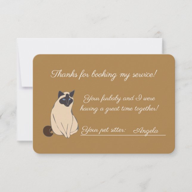 Carte De Remerciements Garde de chat/animé (Devant)