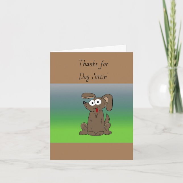 Carte De Remerciements Garde de chien  (Devant)