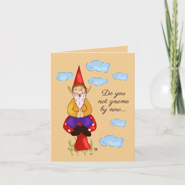 Carte De Remerciements Garden Gnome I Love You Card (Devant)