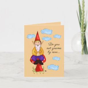Carte De Remerciements Garden Gnome I Love You Card