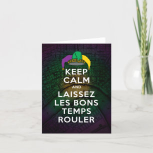 Carte De Remerciements GARDER CALME et LAISSEZ LES BONS TEMPS ROULER