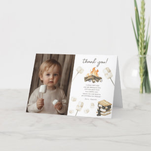 Carte De Remerciements Gâteau d'anniversaire amusant S'more aquarelle Mer