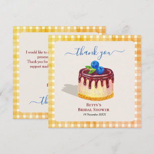Carte De Remerciements Gâteau Mignon Dessert Orange Remerciement Enterrem