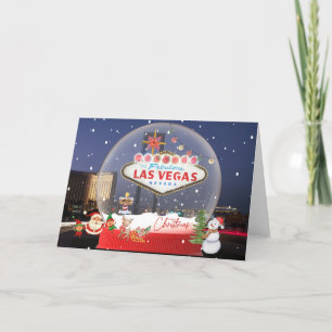Carte De Remerciements Géant Christmas Globe Las Vegas Card