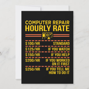 Carte De Remerciements Geek du programmeur informatique de réparation inf