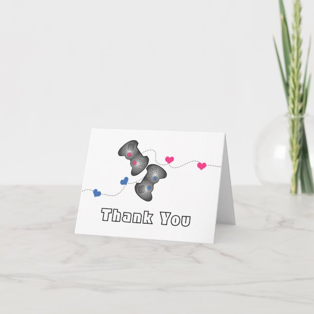 Carte De Remerciements Geeky Gamer Thank You Card (Devant)