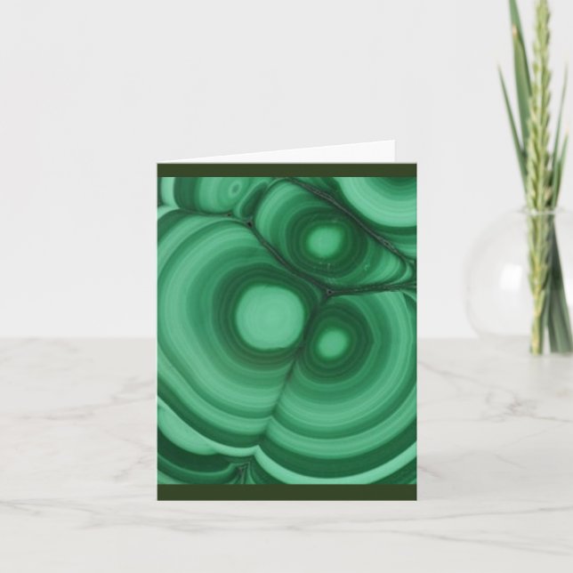 Carte De Remerciements Gemstone Malachite (Devant)