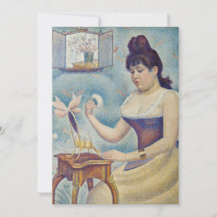 Carte De Remerciements Georges Seurat - Jeune Femme Se Poussant