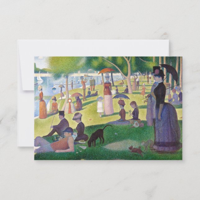 Carte De Remerciements Georges Seurat - Un dimanche sur La Grande Jatte (Devant)