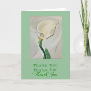 Carte De Remerciements Georgia O'Keefe White Cala Lily Thank You