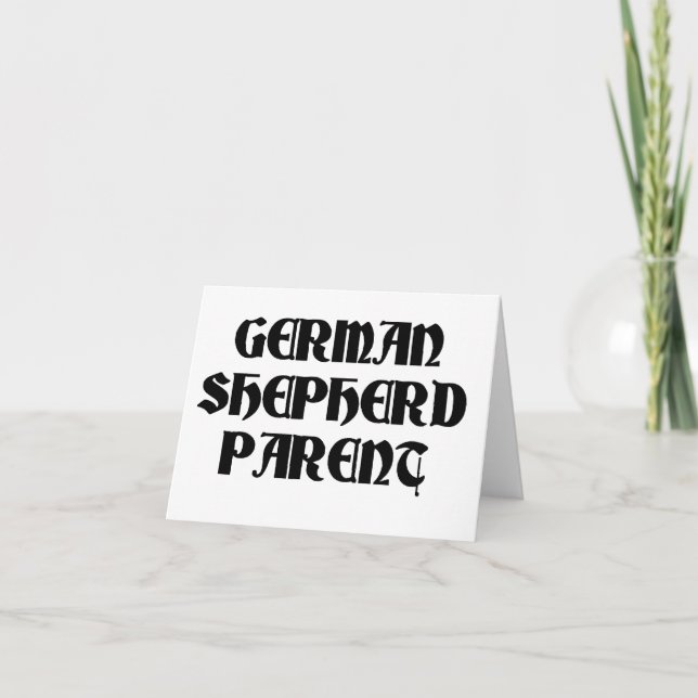 Carte De Remerciements german berger parent (Devant)