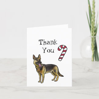 Carte De Remerciements German Shepherd Christmas Thank You