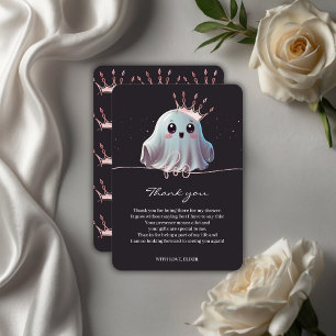Carte De Remerciements Ghost Halloween Baby shower Little Boo