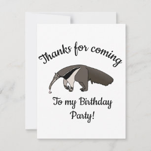 Carte De Remerciements Giant Anteater Joyeux anniversaire
