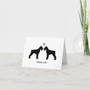 Carte De Remerciements Giant Schnauzers Wedding Thank You