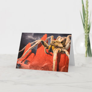 Carte De Remerciements Giant Spider in Mountains Halloween Card